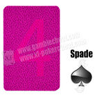 4 carte da gioco di frode invisibili della carta di indice del ponte per i giochi del poker 6.6cm * 8.8m