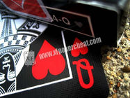 Carte da gioco di plastica di Ellusionist della tigre nera della bicicletta con le marcature dell'inchiostro simpatico