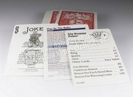 Carte da gioco singolari della carta della bicicletta segnate con l'inchiostro simpatico di frode del poker per le lenti