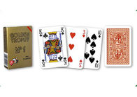 Puntelli di gioco della plastica 4 carte da gioco dorate del trofeo di Modiano di indice regolare
