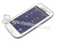 Analizzatore contrassegnato delle carte da gioco di Samsung S4 del telefono cellulare del poker del dispositivo bianco dell'imbroglione