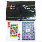 Carta da gioco di plastica di rosso blu della stella del poker per i puntelli di gioco con un indice di 2 jumbo