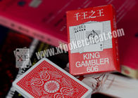 Carte da gioco di Paper del casinò di re Gambler Marked con la dimensione del ponte