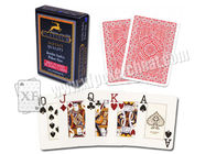 Carte da gioco contrassegnate di gioco della plastica enorme dell'acetato del poker del platino di Modiano dell'italiano