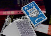 Carte da gioco di plastica d'argento di gioco del ponte dei puntelli del casinò su ordinazione, ISO9001