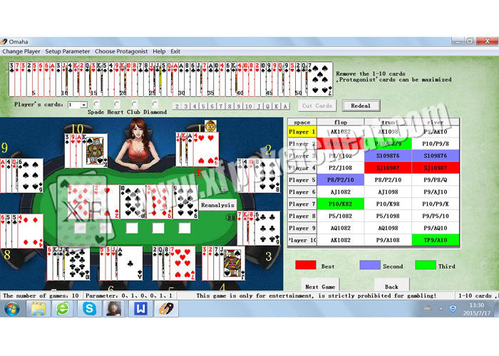 Nuovo sistema dell'imbroglione del poker del computer per vedere tutte le carte e truppa dei giocatori in schermo
