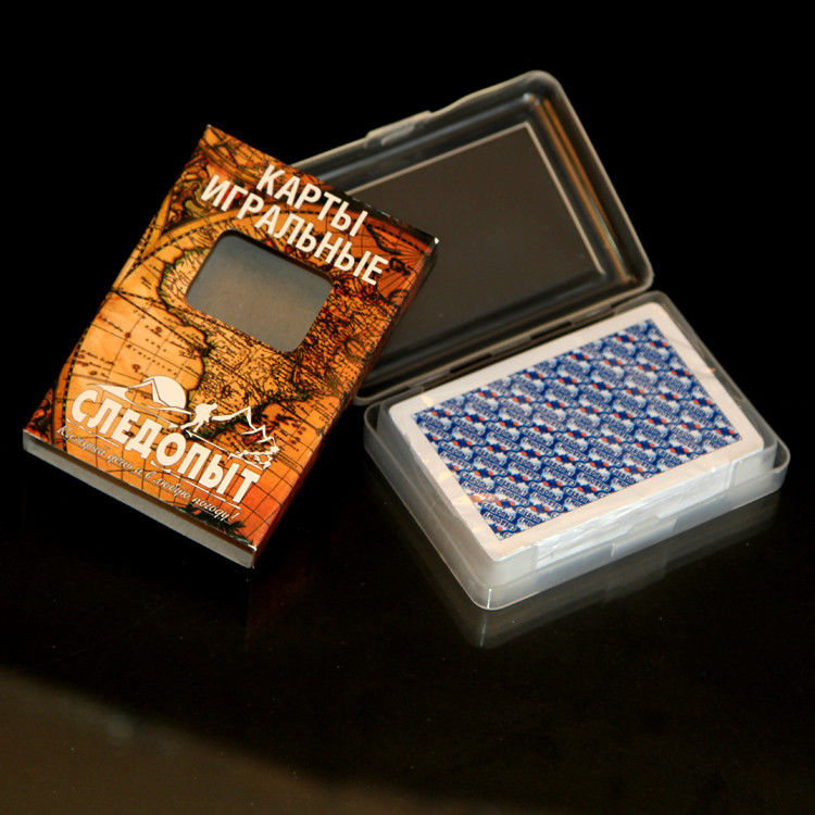 Le carte da gioco di plastica russe/che giocano Props la dimensione del ponte con il piccolo indice 2