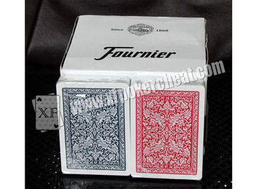 Carte da gioco enormi blu rosse di gioco del fronte della plastica 2818 di Fournier dei puntelli di magia