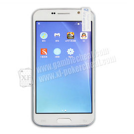 Analizzatore contrassegnato delle carte da gioco di Samsung S8 del telefono cellulare del poker del dispositivo bianco dell'imbroglione